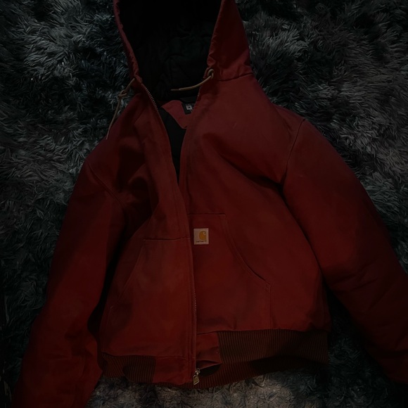 Carhartt Deep Red Hooded Jacket